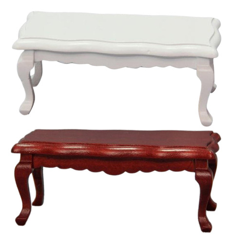 2 Uds Durable Reutilizable Mini 1:12 Casa De Rojo Blanco