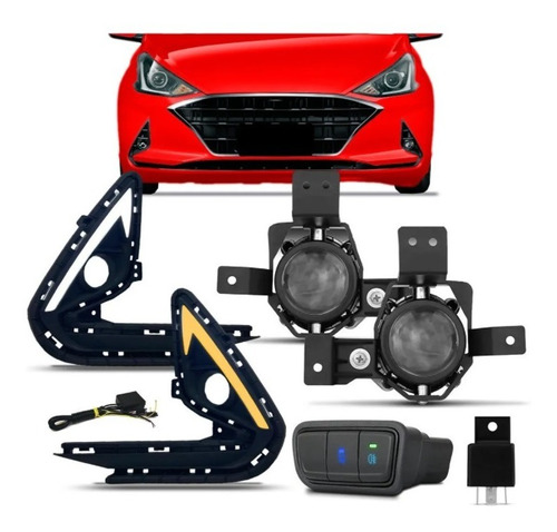 Kit Faros Camineros Mas Drl Led Hyundai  Hb20 2019 2020 2021