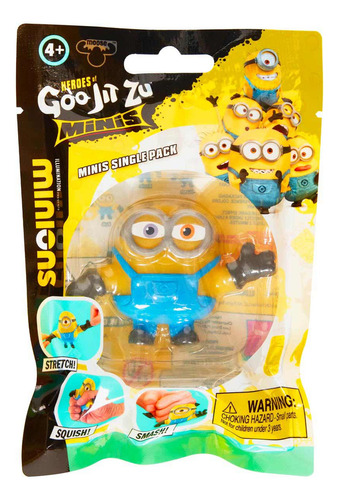 Mini Boneco Elástico Bob Brilha No Escuro Goo Jit Zu Minions