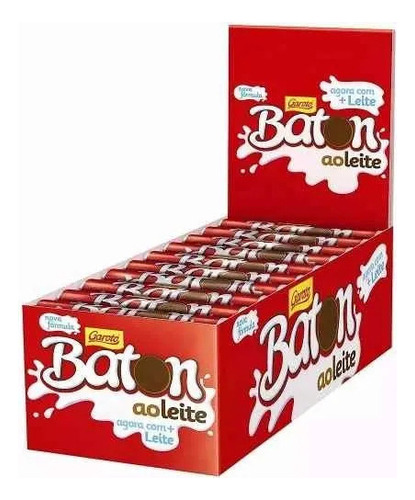 Chocolate Baton Ao Leite Garoto Caixa 30 Chocolate Batom