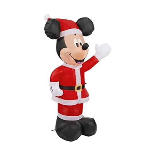 Inflable Navideño De 4 Pies Mickey Santa, Inflable Nav...