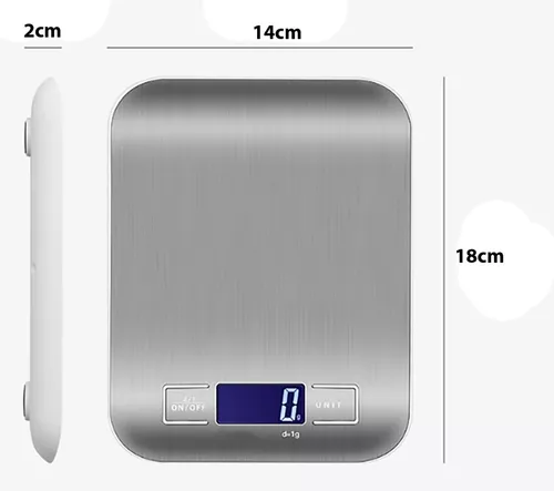 Imagem 7 de 10 de Balança Digital 10kg Alta Precisão Cozinha Padaria Aço Inox