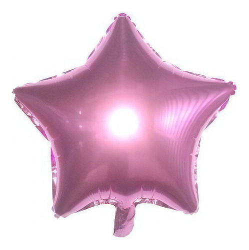 Bexiga Metalizado Estrela 18 Polegadas (45cm) Cor Pink