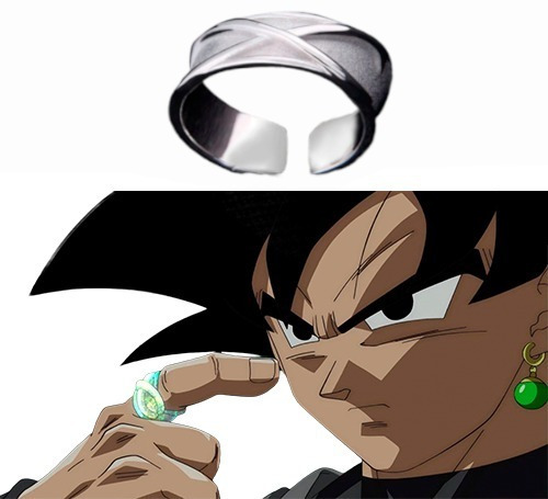 Black Goku Anillo Del Tiempo Ajustable | Dragon Ball Super