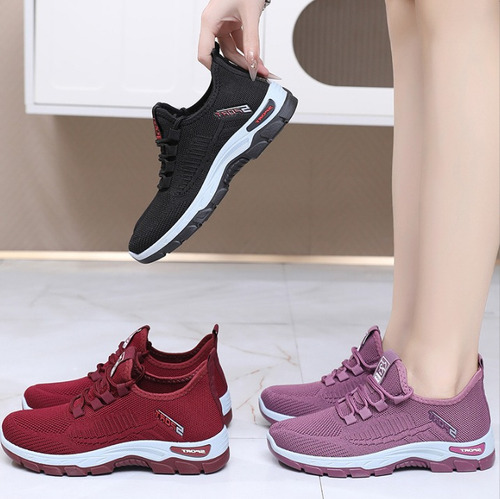Zapatos De Tenis De Moda Casual Para Mujeres Cómodos Y Transpirables Zapatillas Antideslizantes