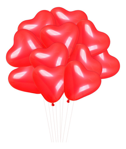 Globos De Látex Con Forma De Corazón Rojo De 10 Pulgadas, Pa