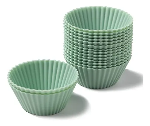 16 Moldes De Silicona Para Cupcakes Reutilizables, Aptos Par