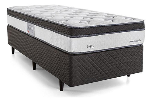 Cama Box De Solteiro Herval Lofty, Molas Ensacadas 67x88x188 Cor Branco