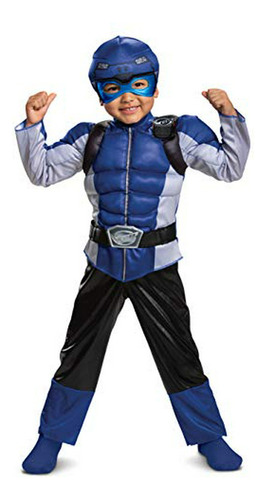 Disfraz Niño - Muscle Disfraz Ranger Azul Beast Morpher Los 