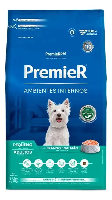 Premier Ambientes Int. Adulto Rac. Peq. Frango&salmão 2,5kg