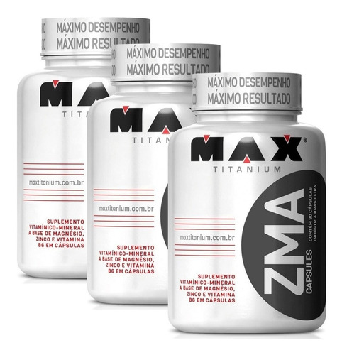 Kit Com 3 Zma 90 Caps Combo Pre Hormonal Max Titanium