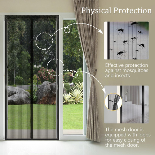 Nova Malla De Puerta Con Mosquitera Magnética De 110x210 Cm