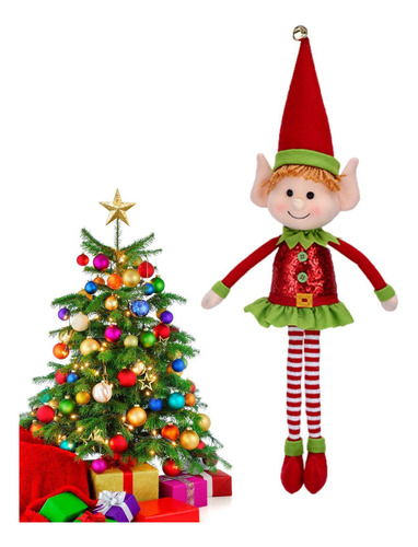 Duendes Navideños De Peluche Adornos De Muñeca Con Pierna La