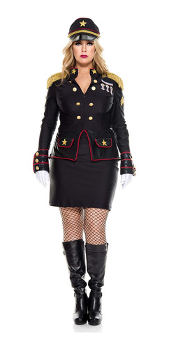 Disfraz De General Talla 1x-2x Para Mujer, Halloween