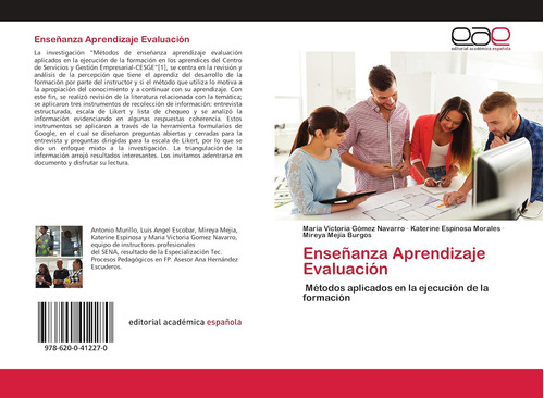 Libro: Enseñanza, Aprendizaje Y Evaluación: Métodos Aplicado