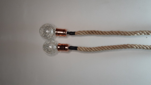 Imagen 2 de 4 de Lámpara Portalampara Colgante De Bombillos Vintage De Cuerda
