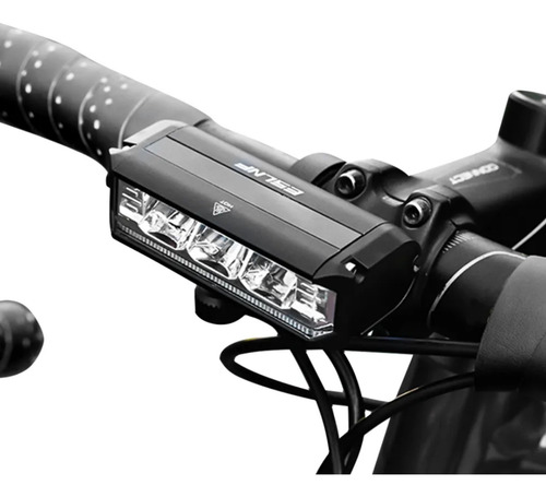 Luz De  Bicicleta Delantera Barra Led Muy Potente Negro