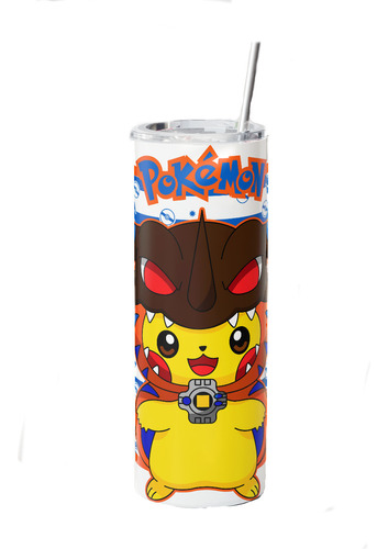 Termo Cafe Skinny Tumbler 20 Oz Pikadigimon Pikachu