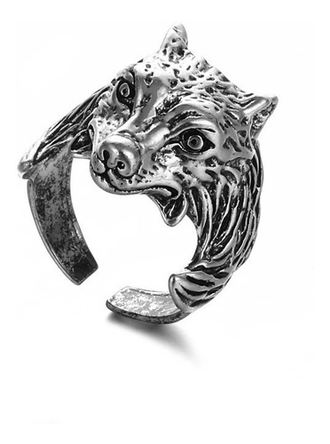 Anillo Coyote Mexicano Acabado A Detalle Acero Inoxidable