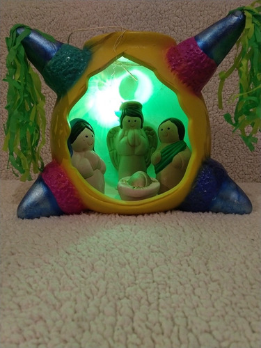 Lámpara Navideña Piñata Con Nacimiento Envío Gratis