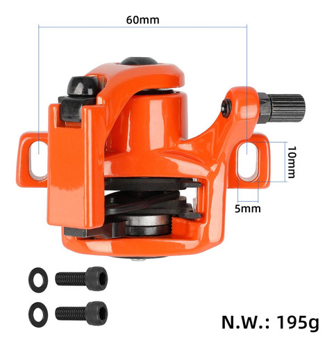 Freno De Disco Hidráulico De Bicicleta Izquierda Naranja
