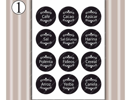 Etiquetas / Stickers Especias - Especieros - Cocina Deco