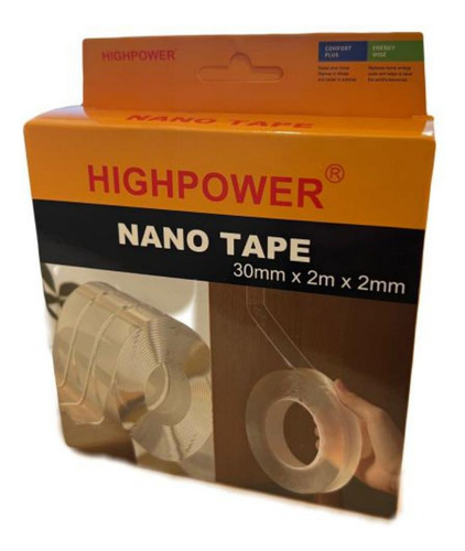 Cinta Doble Faz Nano Tape 1 Mt X 30mm Reutilizable