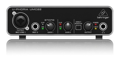 Interfaz Audio U-phoria Behringer Umc22 + Envío Express