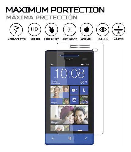 Protector Mica Pantalla Para Htc Windows Phone 8s