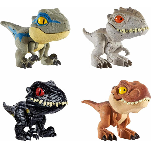 Indomunus Dino Squad Snap Jurassic World X 4 Mattel Hoy Flex