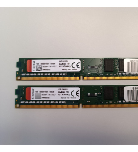 Memorias Ram Pc Kingston 2x4gb Kvr13n9s8/4