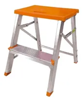 Comprar Escalera Banco De Aluminio De 2 Escalones Botafogo Esc0070 Acabado De La Estructura Liso Color Naranja