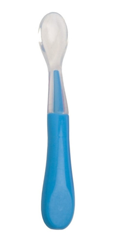 Colher De Silicone Azul Para Bebê Girotondo Baby