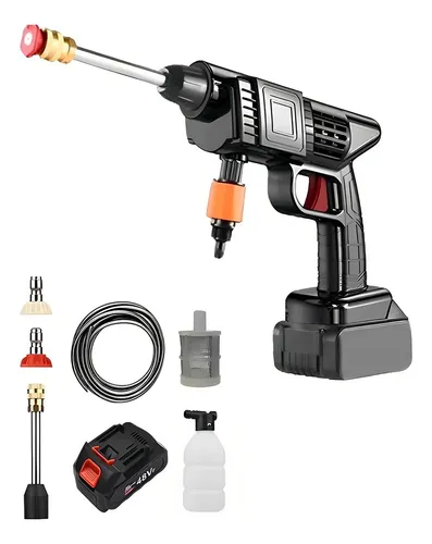 comprar Lavadora Pistola Alta Pressão Pra Carro Sem Fio Portátil Cor Preto Bivolt