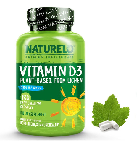 Naturelo Vitamina D - 2500 Ui - A Base De Plantas A Partir D