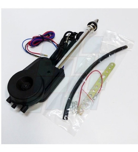 Imagen 2 de 5 de Antena Auto Electrica Automatica Negro Plata Auto 12v