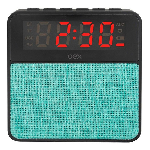 Imagem 2 de 2 de Caixa De Som Bluetooth Despertador 10w Oex Wake Cs100 Verde