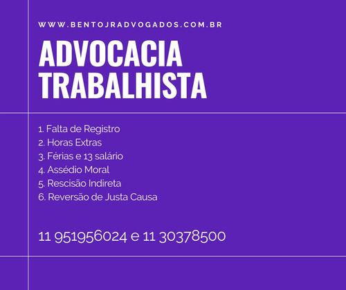 Imagem 1 de 3 de Advogado Trabalhista 11 94635 7183