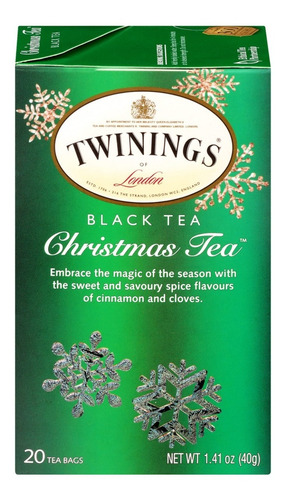 Té Twinings Navidad Christmas Tea Canela Y Clavo 20 Bolsitas