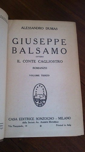 Imagen 3 de 7 de Giuseppe Balsamo 3 Tomos - Alessandro Dumas