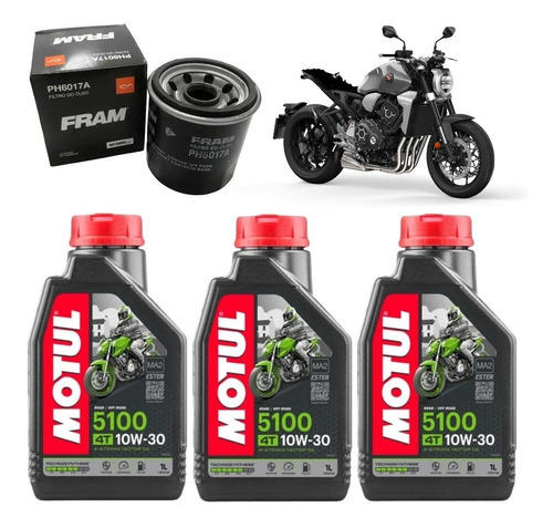 Motul 5100 10w30 Kit Troca Óleo Cb1000 R Ra Ph6017a