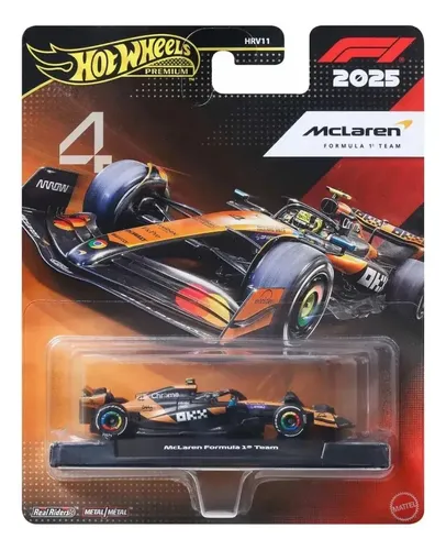 Hot Wheels Premium Fórmula 1 2025 Team Mclaren Lando #4 Laranja
