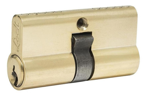 Cilindro Europeo 60mm Llave De Puntos Latón Brillante Lock L
