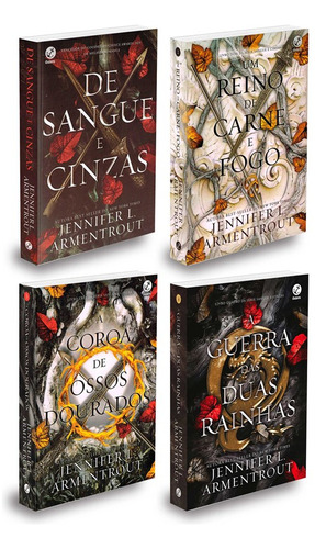 Série Sangue E Cinzas - Volumes 1 Ao 4, De : Jennifer L. Armentrout / Tradução: Flávia De Lavor. Série Não Aplica, Vol. Não Aplica. Editora Galera, Capa Mole, Edição Não Aplica Em Português, 2023