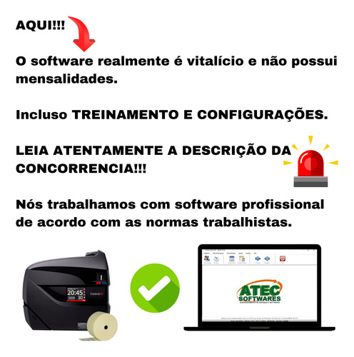 Relógio Ponto Id Class Bio Com Software Vitalicio