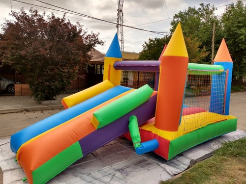 Imagen 3 de 8 de Castillo Inflable 3x6.5 Con Redes Tobogán Y Turbina Nuevo.