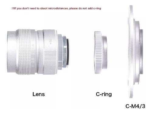 // Lente De Montagem C F1.4 De 25 Mm Para Micro Four Thirds
