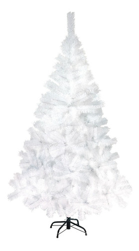 Arbol Navidad Blanco Tronador De Lujo 2.10mts Base Metálica