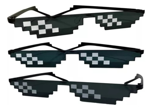 Lentes Gafas De Sol Pixel Pixeladas Minecraft Cotillon