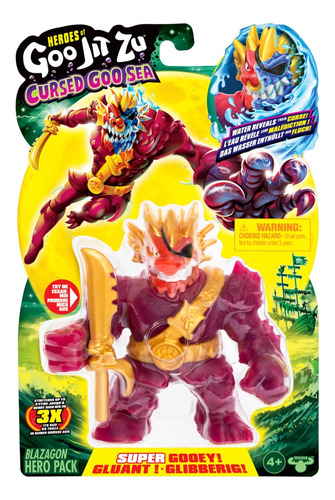 Goo Jit Zu Heroes Cursed Ofthe Sea Blazadragon Revela Rostro Color Rojo
